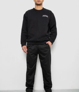 Спортивные штаны мужские однотонные, цвет черный, 244RY-440