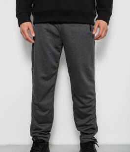 Спортивные штаны мужские однотонные, цвет темно-серый, 244RY-440