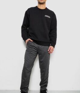 Спортивные штаны мужские однотонные, цвет темно-серый, 244RY-440