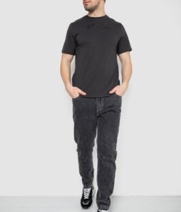 Футболка мужская с принтом, цвет темно-серый, 241R1902