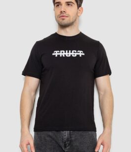 Футболка мужская с принтом, цвет черный, 241R1902