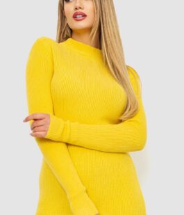 Кофта женская однотонная базовая, цвет желтый, 244R2032