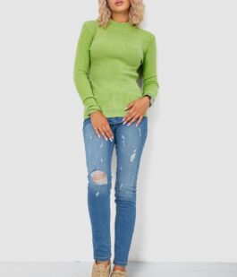 Кофта женская однотонная базовая, цвет салатовый, 244R2032