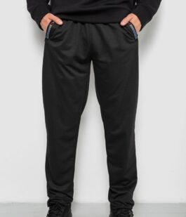 Спортивные штаны мужские однотонные, цвет черный, 244RY-400