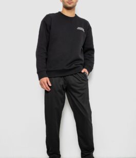 Спортивные штаны мужские однотонные, цвет черный, 244RY-400