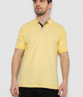 Поло мужское однотонное, цвет желтый, 244R2123