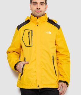 Куртка мужская демисезонная с капюшоном, цвет желтый, 244RL-2515AL