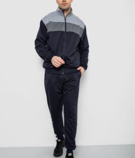 Спортивный костюм мужской, цвет сине-серый, 244R9160