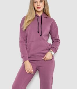 Спорт костюм женский на флисе, цвет сливовый, 241R1530