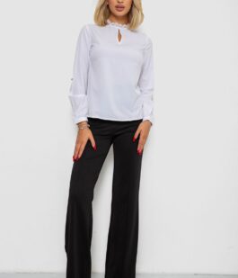 Блуза однотонная, цвет белый, 230R232-1