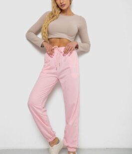 Спортивные штаны женские, цвет розовый, 238RJH019