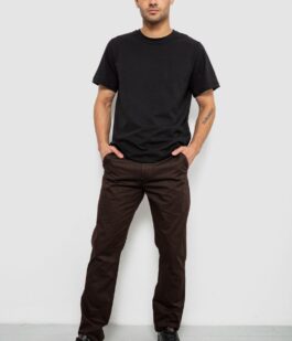 Брюки мужские классические, цвет шоколадный, 243RXK39-2