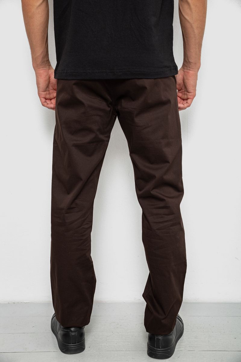Брюки мужские классические, цвет шоколадный, 243RXK39-2 — изображение 4