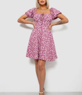 Платье женское с принтом софт, цвет пудровый, 257R811