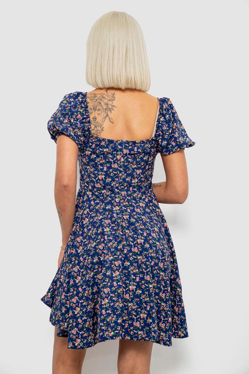 Платье женское с принтом софт, цвет синий, 257R811 — изображение 4