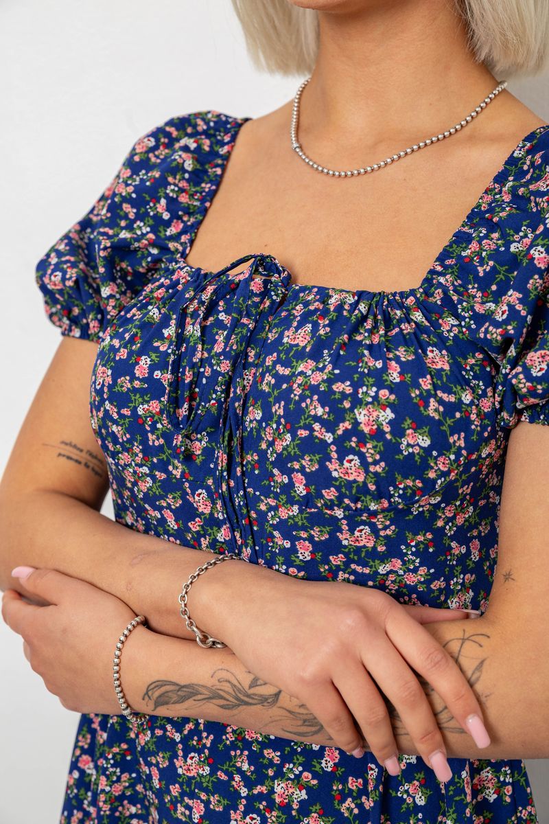 Платье женское с принтом софт, цвет синий, 257R811 — изображение 5