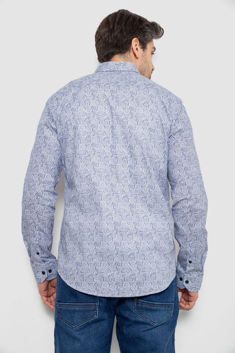 Рубашка мужская с принтом, цвет серый, 186R2020 — изображение 4