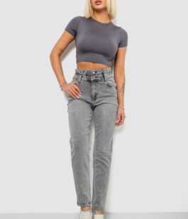 Женские джинсы Baggy paperbag, цвет серый, 244R00109