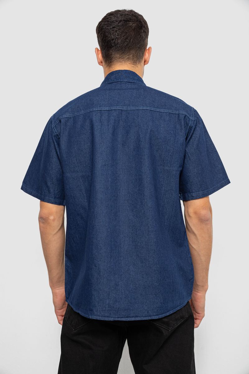 Рубашка мужская джинсовая, цвет синий, 129RT-16 — изображение 4