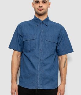 Рубашка мужская джинсовая, цвет джинс, 129RT-16