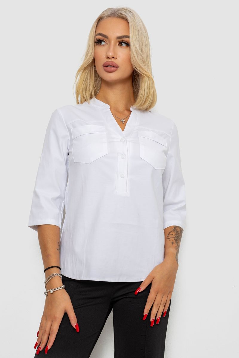 Блуза однотонная