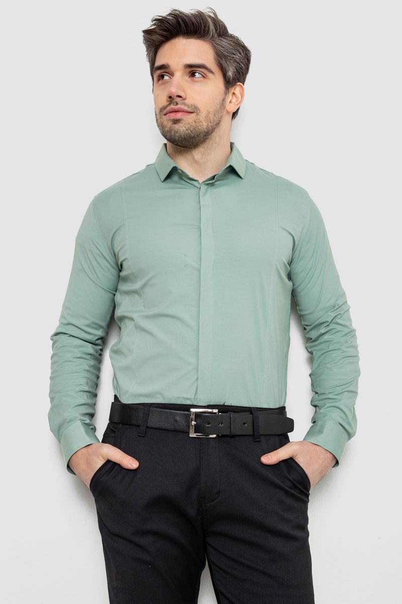 Рубашка мужская однотонная