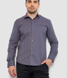 Рубашка мужская с принтом, цвет синий, 214R7044