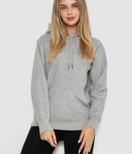 Худи женский на флисе, цвет серый, 242R053