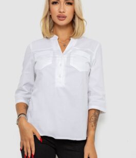 Блуза однотонная, цвет молочный, 230R96-15