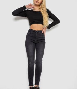 Джинсы женские, цвет темно-серый, 244R5760