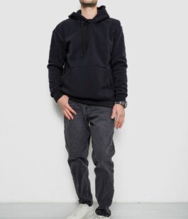 Худи мужской на флисе однотонный, цвет чернильный, 241R2650