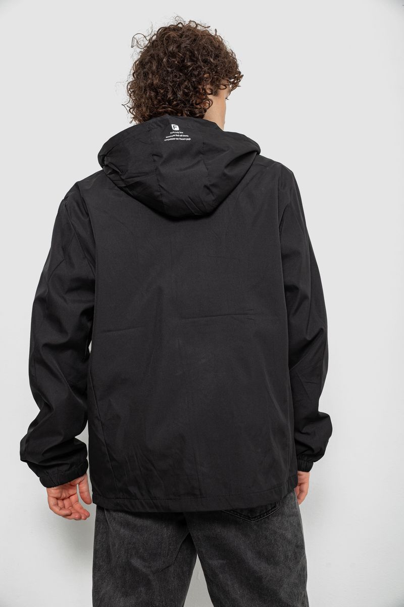 Ветровка мужская с принтом, цвет черный, 214R601-1 — изображение 5