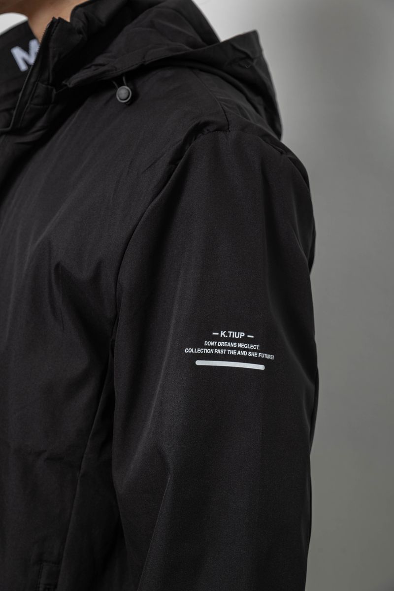 Ветровка мужская с принтом, цвет черный, 214R601-1 — изображение 6