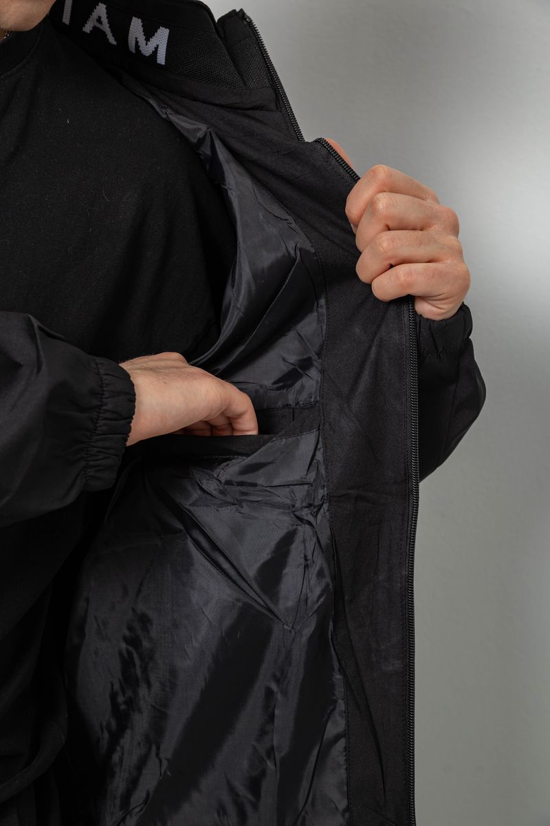 Ветровка мужская с принтом, цвет черный, 214R601-1 — изображение 7