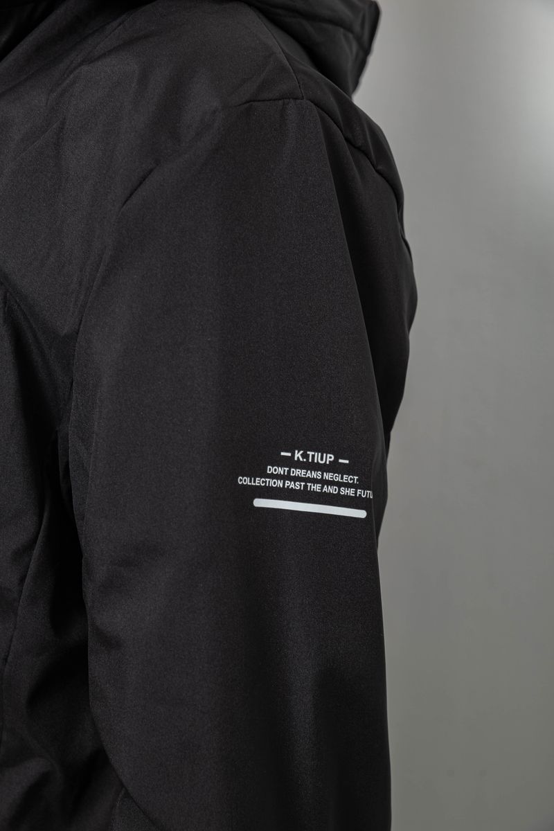 Ветровка мужская с принтом, цвет черный, 214R601-1 — изображение 9