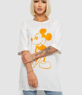 Футболка женская с принтом, цвет молочный, 244R1023