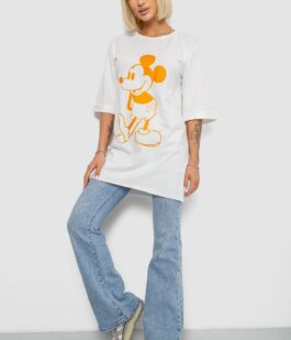 Футболка женская с принтом, цвет молочный, 244R1023
