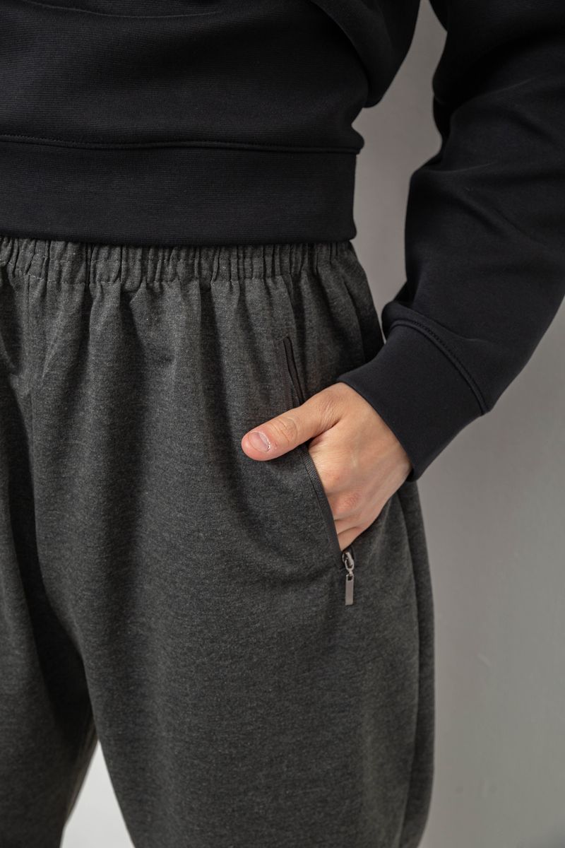 Спортивные штаны мужские однотонные, цвет серый, 244R41272 — изображение 5