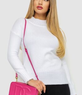 Кофта женская однотонная, цвет белый, 244R2028