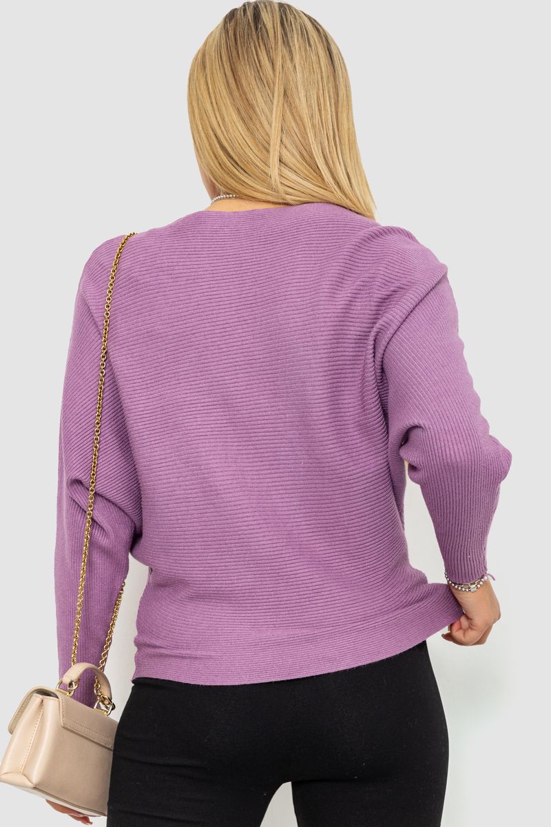 Кофта женская однотонная, цвет сиреневый, 244R2034 — изображение 4