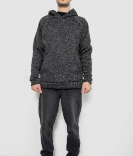 Худи мужской на флисе, цвет серый, 257R15