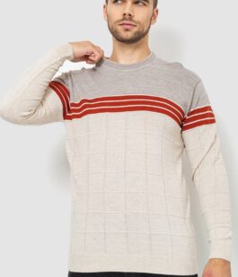 Свитер мужской, цвет светло-бежевый, 161R884