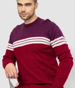Свитер мужской, цвет бордовый, 161R884
