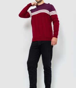 Свитер мужской, цвет бордовый, 161R884