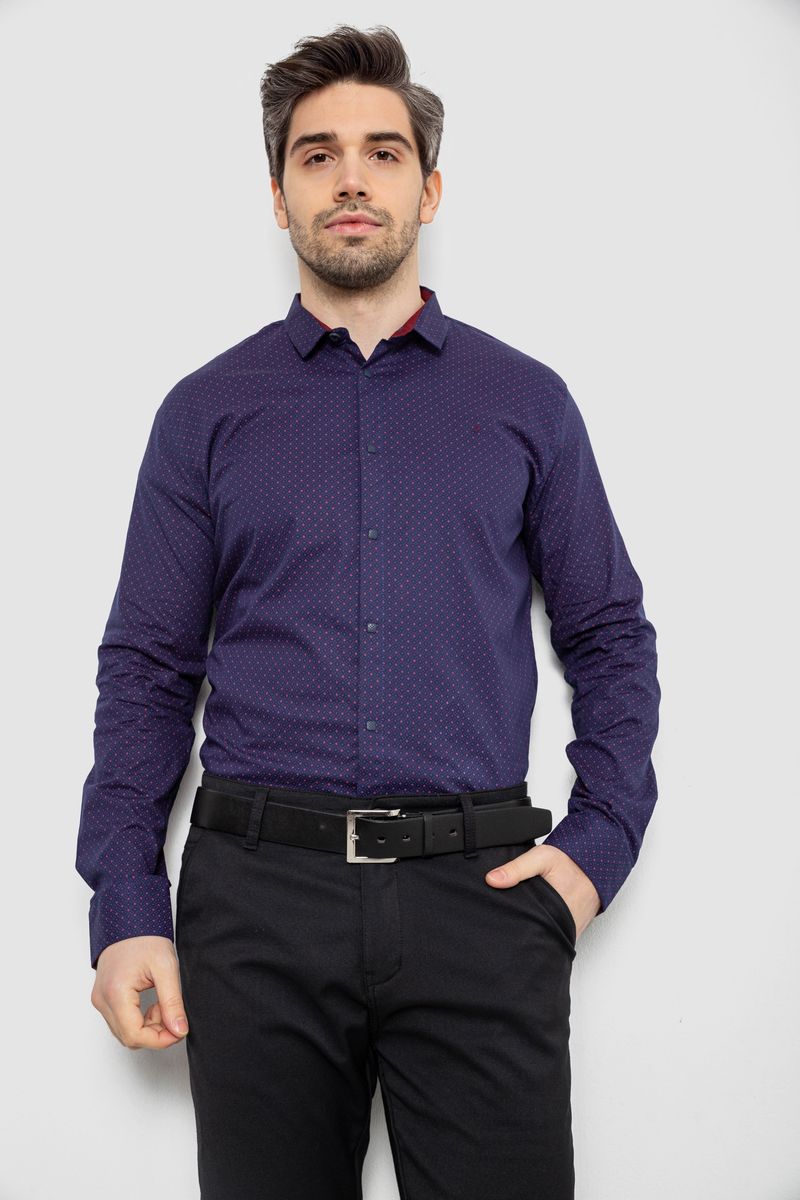 Рубашка мужская однотонная с принтом