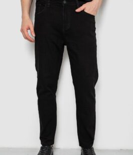 Джинсы мужские однотонные, цвет черный, 244R8527-1
