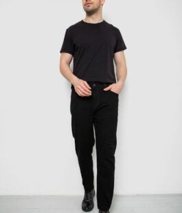 Джинсы мужские однотонные, цвет черный, 244R8527-1