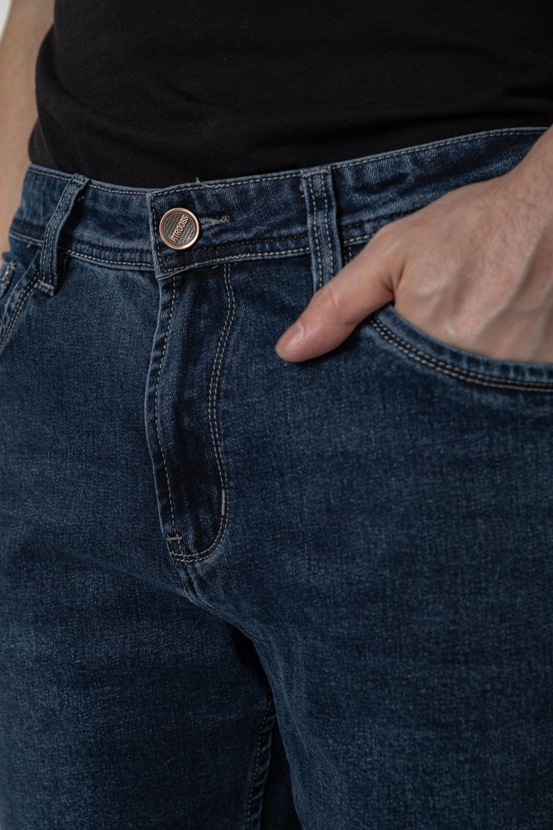 Джинсы мужские демисезонные, цвет темно-синий, 243R8689-5 — изображение 5