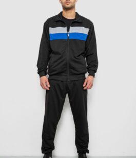 Спортивный костюм мужской двухнитка, цвет черный, 244R9167