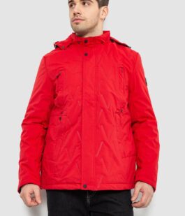Куртка мужская демисезонная с капюшоном, цвет красный, 244RL9159AL